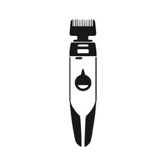 Logo of trimmer icon vector machine silhouette barber shop trimmer design template on white background