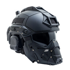 Bulletproof Helmet, transparent background, isolated image, generative AI