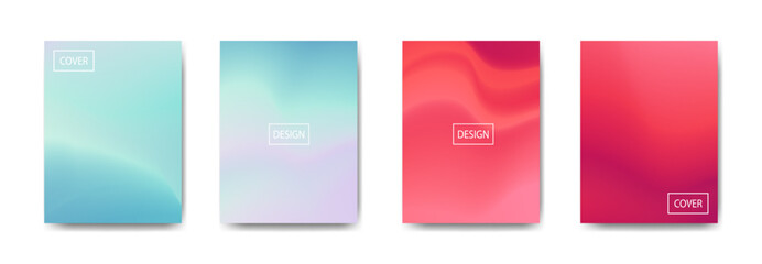 set of abstract background with beautiful gradation color, colorful background for poster flyer banner backdrop.vertical banner.cool fluid background vector illustration