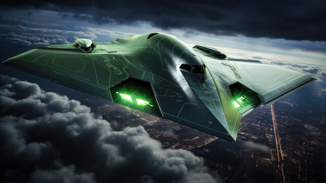 Light Green and Blacktealth Bomber: A Technological Marvel
