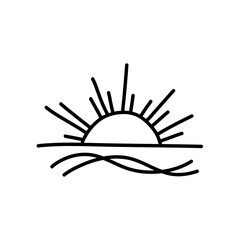 Hand drawn sun 