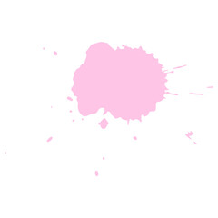 soft pink ink splash brush drop for valentine