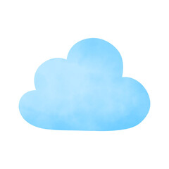 Watercolour cute cloud Icon.