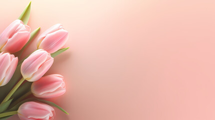 Women's Day, Valentine's Day, Mother's Day background concept, empty floral background with copy space