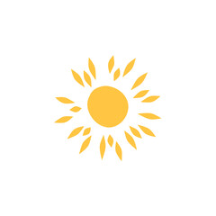 hand drawn cartoon sun