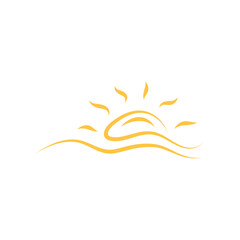 hand drawn cartoon sun