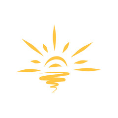 hand drawn cartoon sun