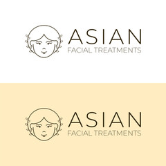 Asian Facial Treatments Minimal Logo Design