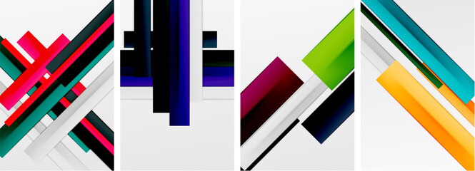 Minimal lines and color stripes poster abstract backgrounds. Vector illustration For Wallpaper, Banner, Background, Card, Book Illustration, landing page