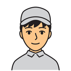 作業着を着た男性
