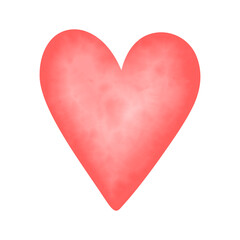 Red Watercolor heart Icon.