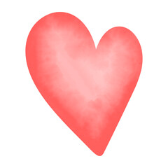Red Watercolor heart Icon.
