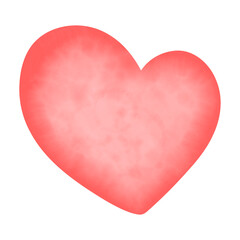 Red Watercolor heart Icon.
