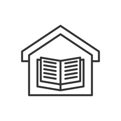 library outline icon pixel perfect for website or mobile app