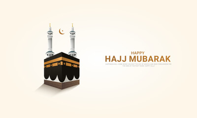 Al Hajj Mubarak Creative design for social media post.