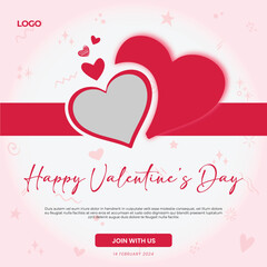 Valentine's DAY special social media marketing post design templets for promotion or advertising
