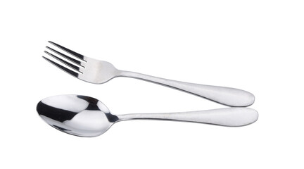 Spoon and fork is isolated on transparen png