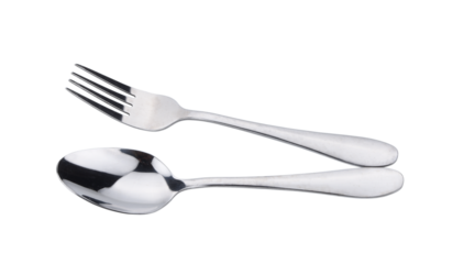 Spoon and fork is isolated on transparen png