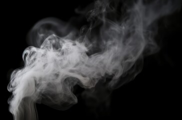 Fototapeta premium White smoke on black background