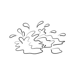 doodle water burst splash