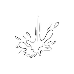 doodle water burst splash