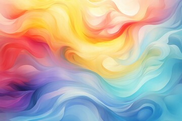 Obraz premium Colorful swirling dreams. Cloud background, Neon colorful smoke clouds on a dark background, gradient background, neon glow. Motion Color drop in water. Ai generated