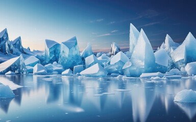 Fototapeta na wymiar Ice Shapes Background 