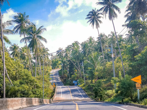Landscape of Khanom and Sichon road viewpoint,located in Nakhon Si Thammarat,Thailand