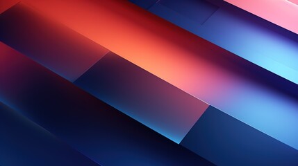 Geometric dynamic shapes. Technology digital template with shadows and lights on gradient background. Trendy simple geometric color gradient abstract background. 3D illustration., generative ai, 