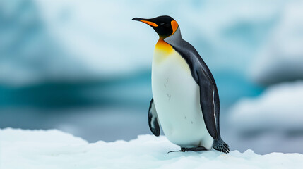 Fototapeta premium Penguins live in the cold regions of the North and South Poles.