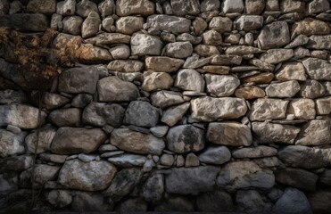 Background of an old stone brick wall close-up