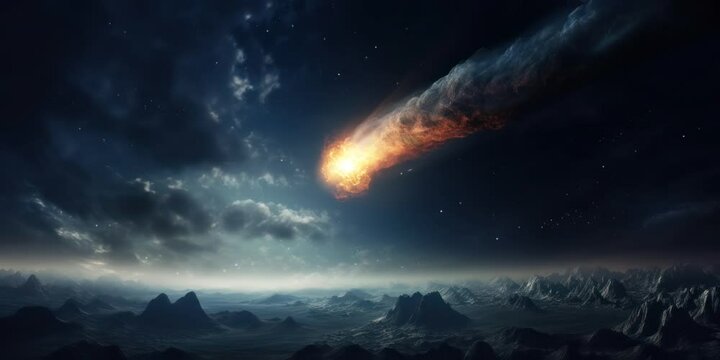 meteor falling from the sky