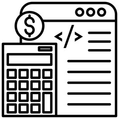 icon accounting outline black