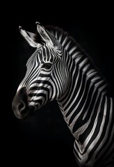 Fototapeta na wymiar Beautiful Black And White Zebra Face