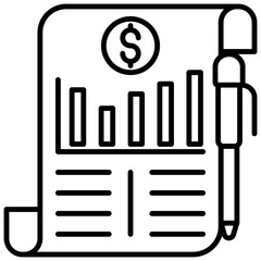 icon accounting outline black