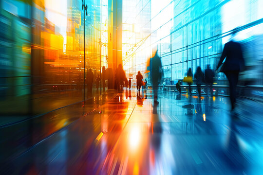 Scenery of a vibrant business environment. Abstract business backdrop