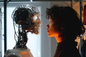 An artificial intelligence observing a human