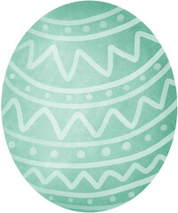 Easter eggs, artistic patterns painted on eggs Hand drawn watercolor style