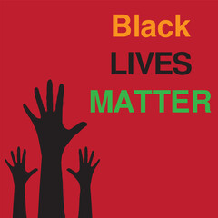 Black lives matter icon on white background, vector illustration.