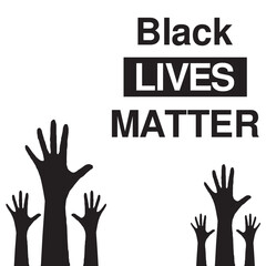 Obraz premium Black lives matter icon on white background, vector illustration.
