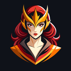 Beautiful Female Mask vector icon art illustration, mask icon vector art, modern and stylish mask
