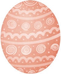 Easter eggs, artistic patterns painted on eggs Hand drawn watercolor style