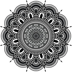 Beautiful floral pattern mandala art isolated on a white background, decoration element for meditation poster, yoga, banner, henna, invitation, cover page, design element mandala art, vector art