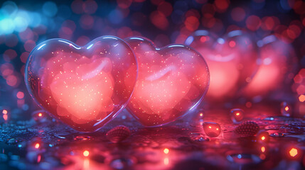 Valentine's Heart Extravaganza: Red Love, Holiday Romance, Bright Vector Art & Festive Card Design