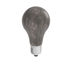 3d light bulb with plant inside, eco concept isolated on white background,3d render