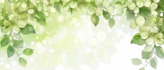 green leaves background with background and copy space ready