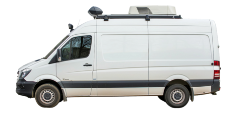 Surveillance Van, transparent background, isolated image, generative AI