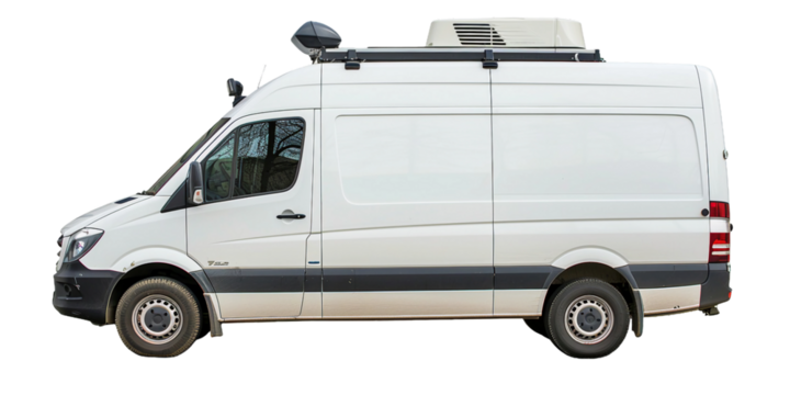 Surveillance Van, transparent background, isolated image, generative AI