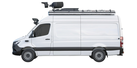 Surveillance Van, transparent background, isolated image, generative AI