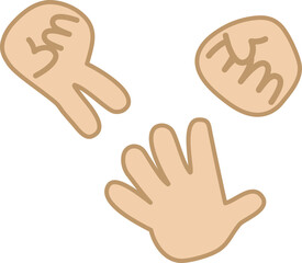 Obraz premium じゃんけん遊びをするいくつもの手